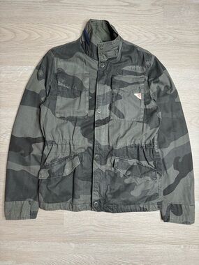 G-Star Raw Camo Utility Jacket Mens Medium 3301 Military Field Coat